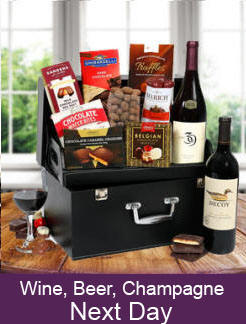 Wne, beer and champage gift baskets - Same day delivery to Georgia