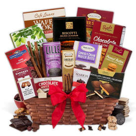Chocolate For Valentines Day In A Gift Basket
