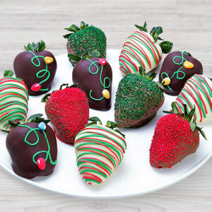 Christmas Lights Chocolate Covered Strawberries 44.99