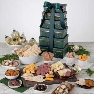 Deck The Halls Meat & Cheese Basket 109.99