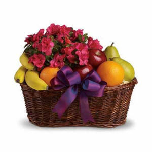 Blooms & Fruit Gift Basket