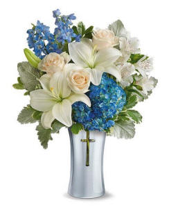 Blue spirit sympathy flowers