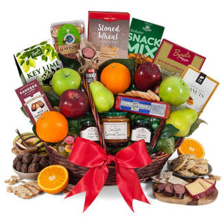 Bountiful Harvest Fruit and Gourmet Gift Basket