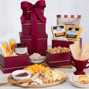 Cheese and Autumn Gift Tower