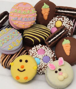 Chocolate Covered Easter Cookies