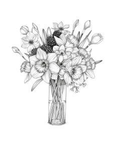Daffodil Coloring Page #2 $2.99