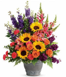 Garden of rememberance sympathy flower bouquet