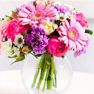 Glamorous Gerberas arrangement in bright colors delivered in Phoenix