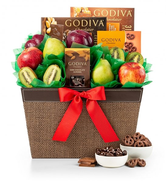 Fresh Fruit and Godiva Chocolates $69.95