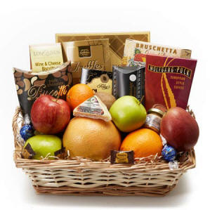 Gourmet Fruit & Cheese Gift Basket