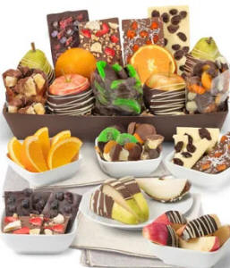 Chocolate Covered Fruit Gift Basket