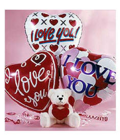 I Love you Teddy Bear And Balloons Gifts Under $30