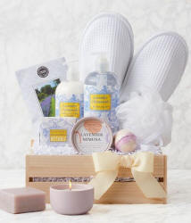 A bath and body gift basket for mothers day
