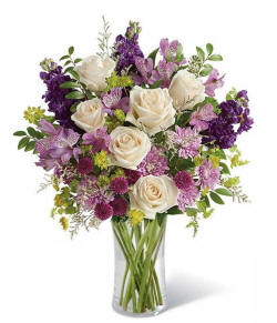 https://gift-basket-connection.com/lush lavender sympathy flower bouquet