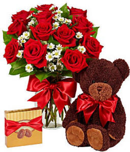 Roses, Bear, Chocolate