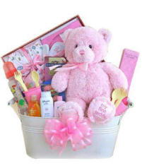 My FIrst Teddy Baby Girl Gift Basket