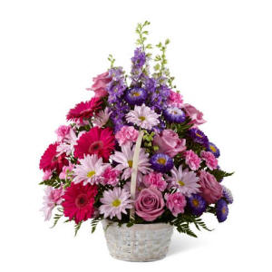 Sympathy Flowers Basket