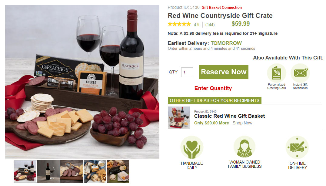Red Wine Countryside Gift Crate 59.99