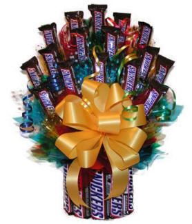 Bailey Snickers Candy Bouquet