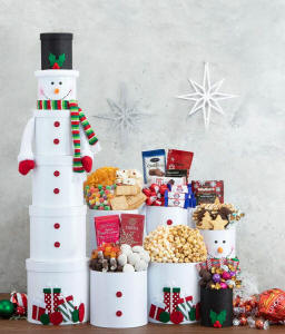Snowman Christmas Gift Tower