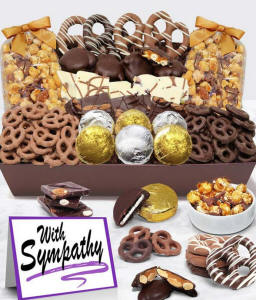 Sympathy Belgian Chocolate Covered Snack Tray