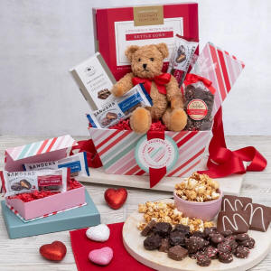 Valentines Day Chocolate, Cookies & Teddy Bear