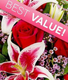 Valentines Day Flowers Portville Florist Arranged In A Clear Glass Vase